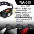 Headlamps | Klein Tools 56414 Rechargeable 2-Color LED Headlamp with Adjustable Strap image number 3