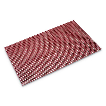 Crown 36 x 60 Safewalk Heavy-Duty Anti-Fatigue Grease-Proof Drainage Mat - Terra Cotta