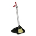 Cleaning Cloths | Unger EDPBR 33 in. x 12 in. Metal Ergo Dustpan with Broom - Red/Silver image number 1