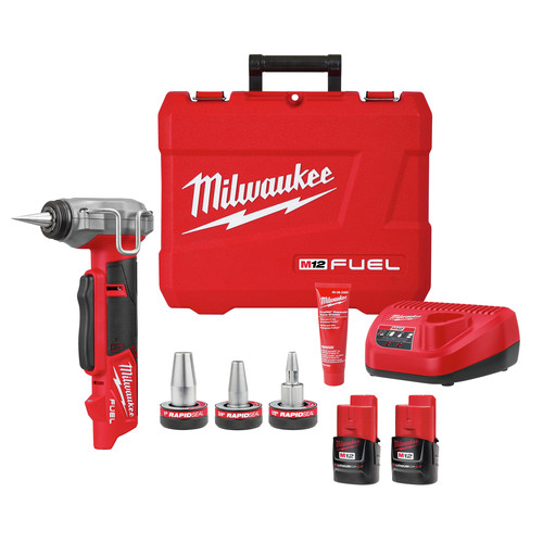 Expansion Tools | Milwaukee 2532-22 M12 FUEL Brushless Lithium-Ion Uponor ProPEX PEX-a Cordless Tubing Expander Kit (2 Ah) image number 0