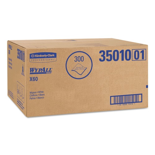 Facility Maintenance & Supplies | WypAll 35010 X60 22-1/2 in. x 39 in. Shower Towels - White (100/Box, 3 Boxes/Carton) image number 0