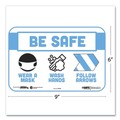Floor Signs | Tabbies 29546 BeSafe Messaging 9 in. x 6 in. Education Wall Signs - Blue/White (3/Pack) image number 3