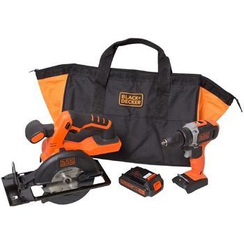 Black & Decker 20V MAX POWERCONNECT Lithium-Ion Brushed Cordless Drill Driver and Circular Saw Combo Kit (1.5 Ah)
