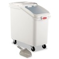 Food Trays, Containers, and Lids | Rubbermaid Commercial FG360288WHT 15.5 in. x 29.5 in. x 28 in. 26.18 gal. ProSave Mobile Plastic Ingredient Bin - White image number 2