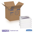 Kimtech 33330 W4 Flat Double Bag 12 in. x 12 in. Critical Task Wipers - White (5-Box/Carton 100-Sheet/Pack) image number 1