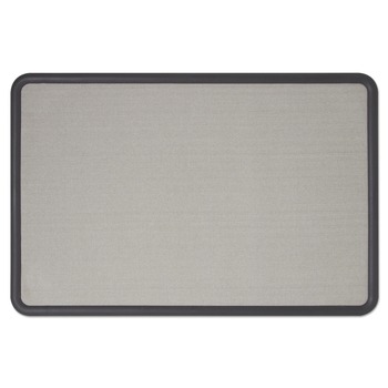 Quartet 36 in. x 24 in.Contour Fabric Bulletin Board - Gray/Black