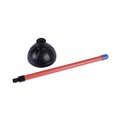 Office Jansan | Boardwalk 528188 18 in. Plastic Handle 5.63 in. dia. Toilet Plunger - Red/Black (6/Carton) image number 3