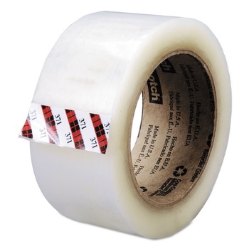 Scotch 48 mm x 100 m 3 in. Core Box Sealing Tape - Clear (36/Carton)