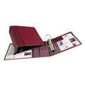 Office Jansan | Avery 79364 Heavy-Duty 11 in. x 8.5 in. 4 in. Capacity 3 Locking One Touch EZD Rings Non-View Binder with DuraHinge - Maroon image number 2