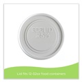Food Trays, Containers, and Lids | Eco-Products EP-BRSCLID-L Evolution World EcoLid 25 Percent Recycled Food Container Lid Fits 12 to 32 oz Containers - White (500/Carton) image number 3