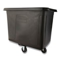 Trash & Waste Bins | Rubbermaid Commercial FG461200BLA 400 lbs. Capacity 12 cu-ft. Polyethylene/Metal Frame Medium-Density Cube Truck - Black image number 2
