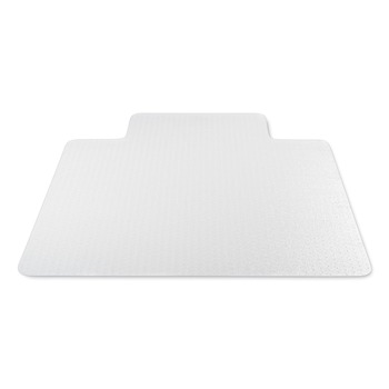 Deflecto Medium Pile Carpet Lipped 48 in. x 36 in. Antimicrobial Chair Mat - Clear (1/Carton)