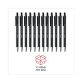 Office Jansan | Universal UNV15510 1 mm Black Barrel Retractable Ballpoint Pens - Medium, Black (1 Dozen) image number 7