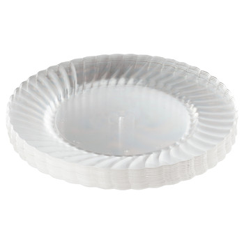 WNA 9 in. Diameter Classicware Plastic Plates - Clear (12/Pack, 15 Packs/Carton)