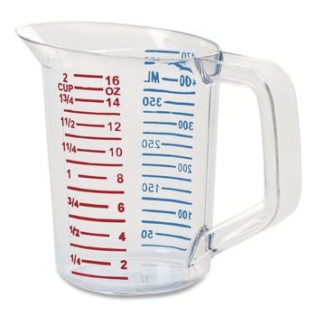 Rubbermaid Commercial FG321500CLR Bouncer 16 oz. Measuring Cup - Clear