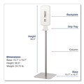 Labor Day Sale! Save $30 off $199! | Dial Professional 17000 09495 FIT 15.7 in. x 15.7 in. x 58.3 in. Touch Free Dispenser Floor Stand - White image number 7