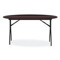  | Alera ALEFT7260DMY 59 in. Diameter x 29.13 in. Height Round Wood Folding Table - Mahogany image number 1