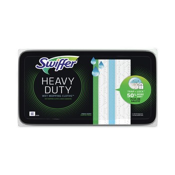 Swiffer 10 in. x 8 in. Heavy-Duty Wet Refill Cloths - Open Window Fresh (120/Carton)