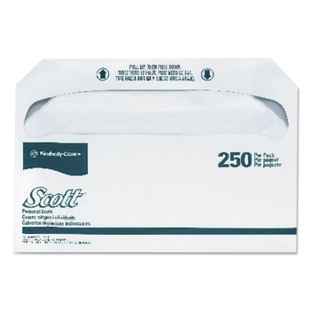 Scott 14.5 in. x 17 in. Personal Seats Toilet Covers - White (20/Carton)