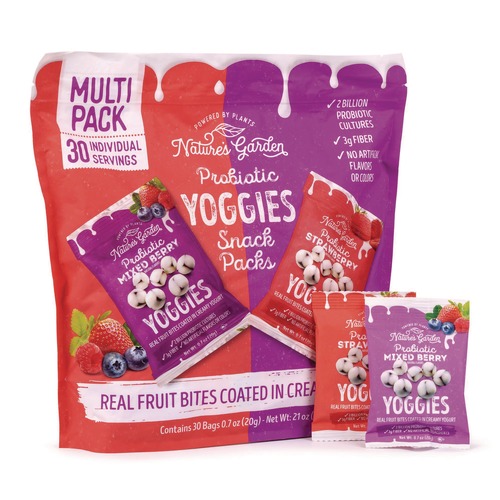 Snacks | Green Rabbit 00846548085976 0.7 oz Probiotic Yoggies Variety Snack Pack - Assorted Flavors (30/Carton) image number 0
