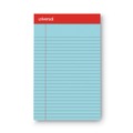 Cleaning & Janitorial Supplies | Universal UNV63016 5 in. x 8 in. Sheets Narrow Rule Perforated Ruled Writing Pads - Assorted Pastel Colors (6/Pack) image number 6