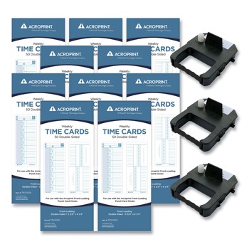 Acroprint 3.38 in. x 8.25 in. Two Sides Weekly Accessory Bundle