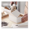 Food Trays, Containers, and Lids | SCT SCH 0911 6.25 in. x 3.75 in. x 2.13 in. Paper One-Piece Non-Window Bakery Boxes - White (250/Bundle) image number 4