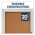  | Quartet 2366 Enclosed Bulletin Board, Natural Cork/fiberboard, 72 X 36, Silver Aluminum Frame image number 1