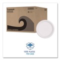 Bowls and Plates | Boardwalk BWKPLTHIPS6WH 6 in. Diameter Hi-Impact Plastic Dinnerware Plate - White (1000/Carton) image number 5