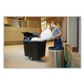 Trash & Waste Bins | Rubbermaid Commercial FG461600BLA 119.7 gal. 500 lbs. Capacity Plastic/Metal Cube Truck - Black image number 8