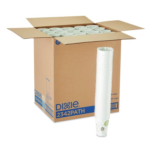 Cups and Lids | Dixie 2342PATH Pathways 12 oz. Paper Hot Cups (50/Pack) image number 0