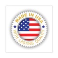 Office Jansan | C-Line 97005 3 in. x 2 in. Time’s Up! Self-Expiring One-Day Visitor Badge - White (100/Box) image number 4