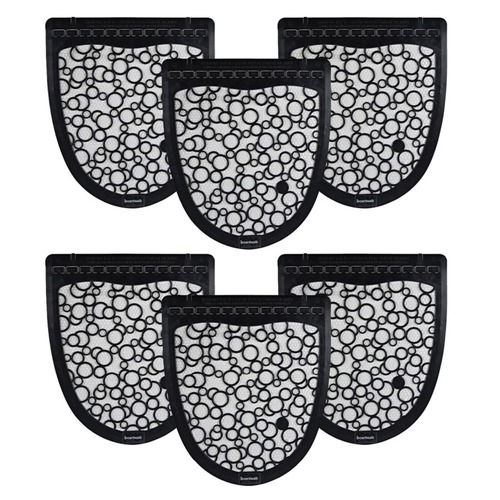Cleaning & Janitorial Supplies | Boardwalk BWKUMBW 17.5 x 20 Slip-Resistant Disposable Urinal Floor Mat 2.0 - Black/White (6/Carton) image number 0