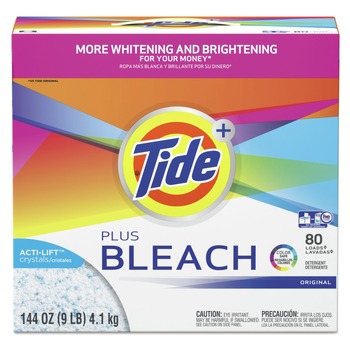 Tide 84998 144 oz. Box Laundry Detergent with Bleach - Original Scent (2-Piece/Carton)