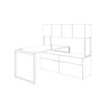 Office Desks & Workstations | HON HLSL307O.T1 Voi 2 in. x 29.75 in. x 7 in. O-Leg Support for Low Credenza - Platinum Metallic image number 1