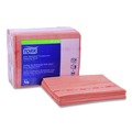 Paper Towels and Napkins | Tork 192293 11.75 in. x 14.75 in. 1-Ply Small Pack Foodservice Cloth - Unscented/Red/Red Stripe (4/Carton) image number 1