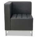  | Alera ALEQB8016 QUB Series 26.38 in. x 26.38 in. x 30.5 in. Corner Sectional - Black image number 1