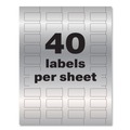 Office Jansan | Avery 61523 PermaTrack 0.75 in. x 1.5 in. Laser Printers Asset Tag Labels - Metallic Silver (320/Pack) image number 8