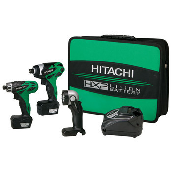 Hitachi KC10DAL HXP 10.8V Cordless Lithium Ion 3 Tool Combo Kit