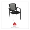 Labor Day Sale! Save $30 off $199! | Alera ALEEL4314 26 in. x 25.6 in. x 36.2 in. Guest-Stacking Mesh Chair - Black image number 10