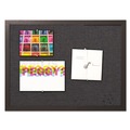 Office Jansan | MasterVision FB0471168 24 in. x 18 in. Designer Fabric Bulletin Board - Black image number 2