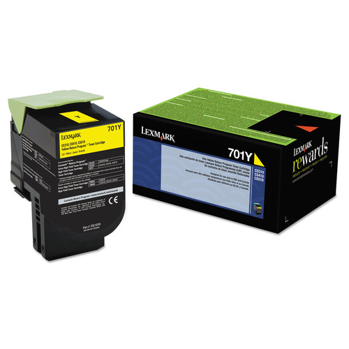 Ink & Toner | Lexmark 70C10Y0 70C10Y0 1,000 Page-Yield Return Program Toner - Yellow image number 0