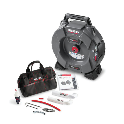 Drain Cleaning | Ridgid 64263 K9-102 NA 1-1/4 in. - 2 in. FlexShaft Machine Kit with 50 ft. 1/4 in. Cable image number 0
