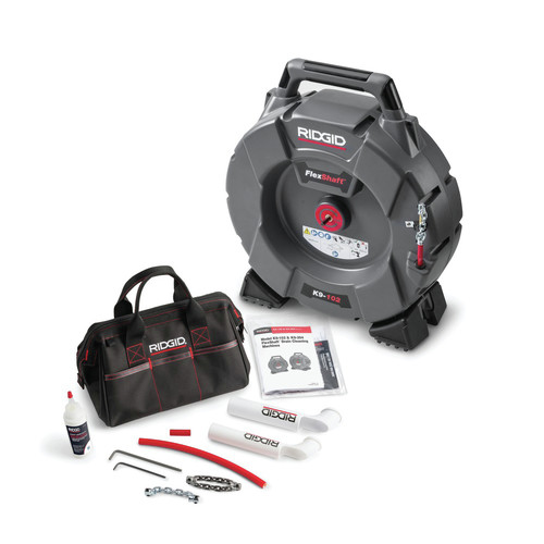  | Ridgid 64263 K9-102 NA 1-1/4 in. - 2 in. FlexShaft Machine Kit with 50 ft. 1/4 in. Cable image number 0