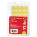 Office Jansan | Universal UNV40114 0.75 in. Diameter Self-Adhesive Removable Color-Coding Labels - Yellow (28/Sheet, 36 Sheets/Pack) image number 1