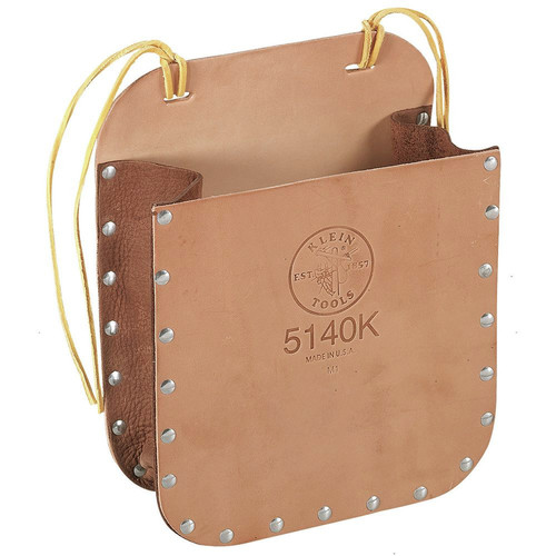 Cases and Bags | Klein Tools 5140K 9 in. x 7 in. x 3.25 in. Leather Tool Bag with Strap image number 0