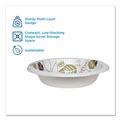 Cutlery | Dixie SX12PATH Pathways 12 oz. Heavyweight Paper Bowls - Green/Burgundy (1000/Carton) image number 3