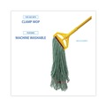 Mops | Boardwalk BWK503GNNB Premium Standard Cotton/Rayon Fiber Mop Head - Large, Green (12/Carton) image number 5