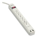  | Tripp Lite TLP606USB 6 Outlets / 2 USB 6 ft. Cord 990 Joules Protect It! Surge Protector - Gray image number 0