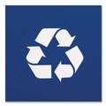 Trash & Waste Bins | Boardwalk TCIND1012BLR 10 Gallon Polypropylene Recycling Container - Blue image number 3